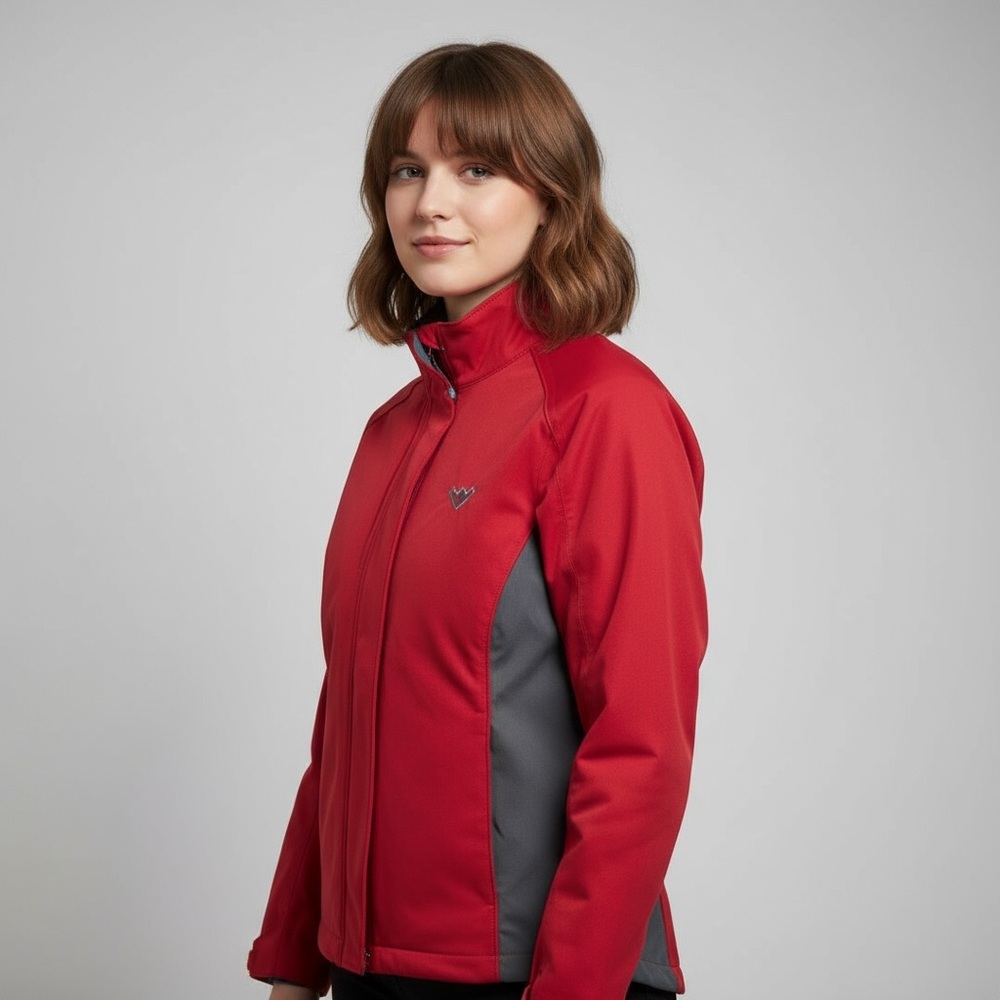 Cutter & Buck Weather Tec Lightweight Red Gray Zip Front Jacket Size S